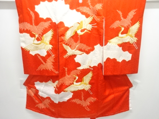 JAPANESE KIMONO / KIMONO FOR KIDS / SHIBORI / EMBROIDERY / CRANES